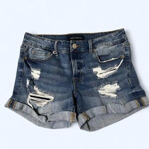 Aeropostale Blue Distressed Jean Shorts